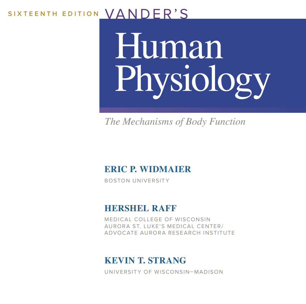 Widmaier and Raff - 2023 - Vander's Human Physiology - The Mechanisms of Body Function